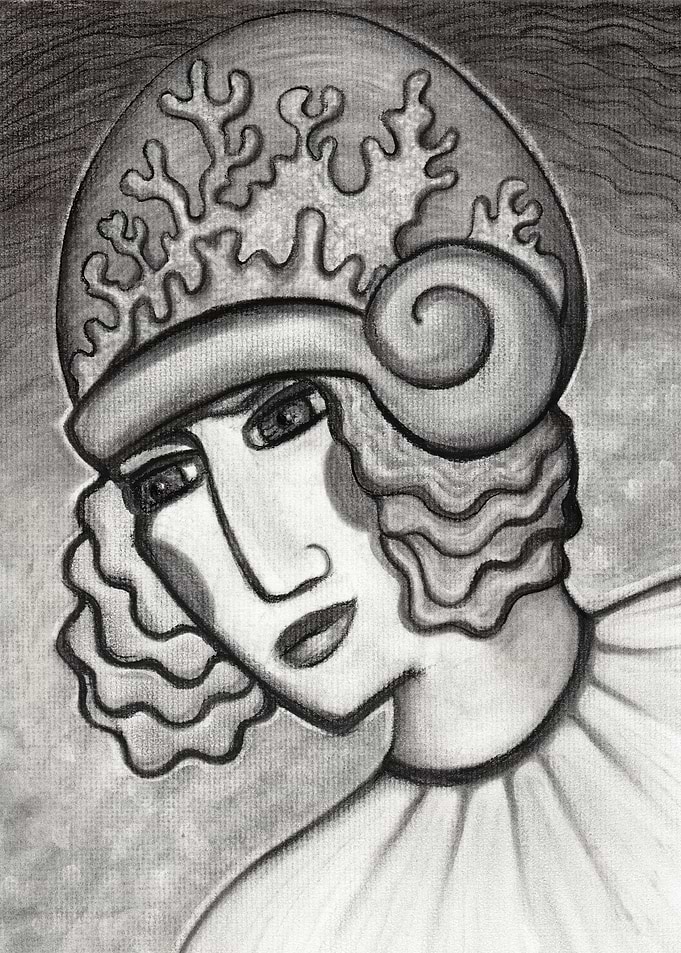 Coral Cloche - in charcoal