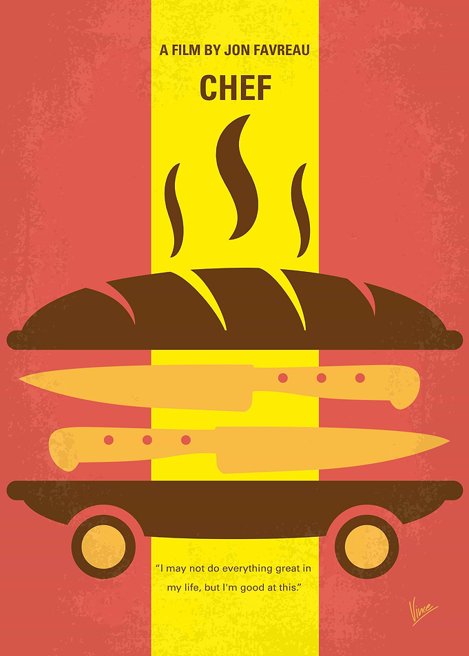 No524 My CHEF minimal movie poster A chef who loses hi ...