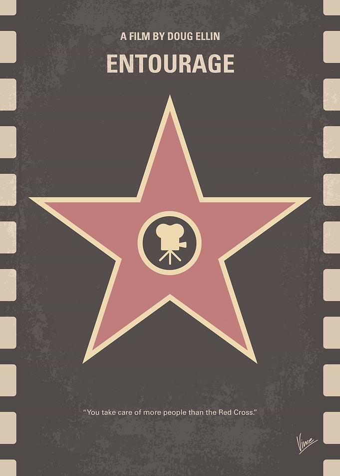 No525 My Entourage minimal movie poster Movie star Vin ...