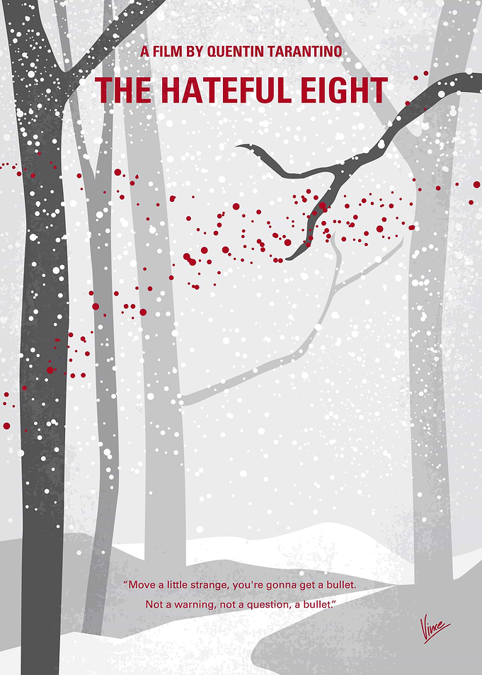 No502 My Hateful eight minimal movie poster In post-Ci ...