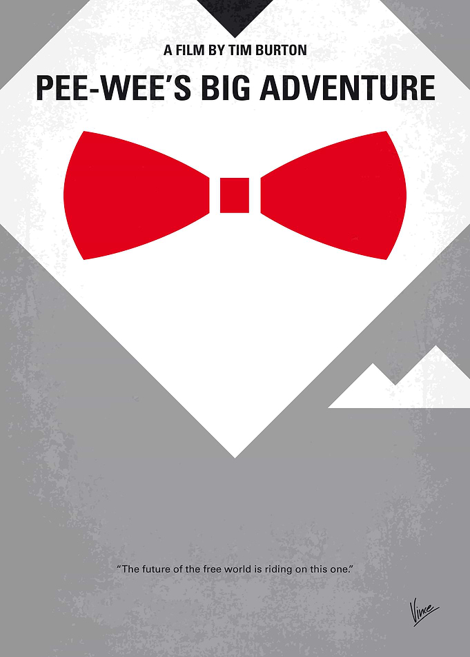 No511 My Pee Wees Big Adventure minimal movie poster W ...