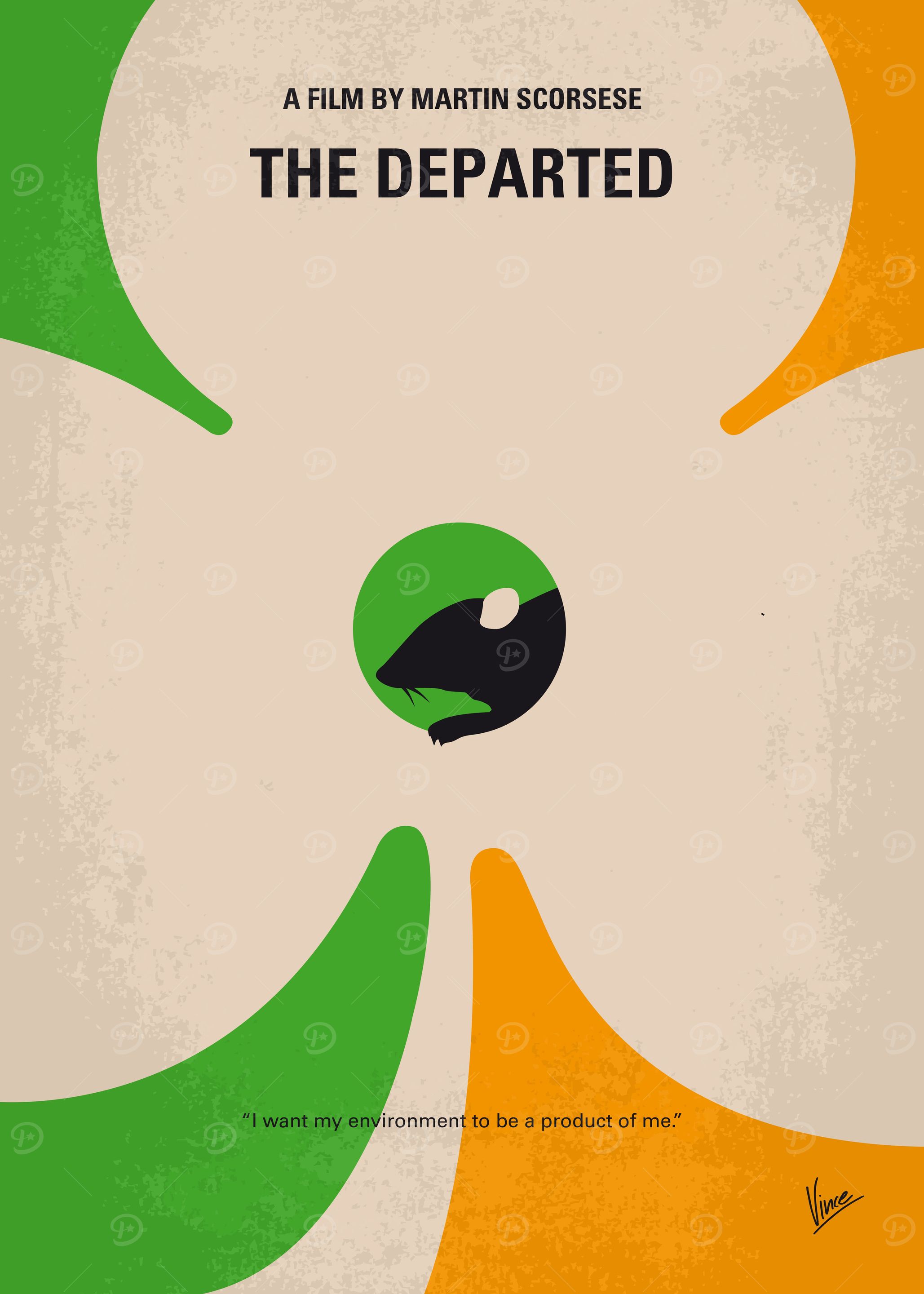 No506 My The Departed minimal movie poster An undercov ...