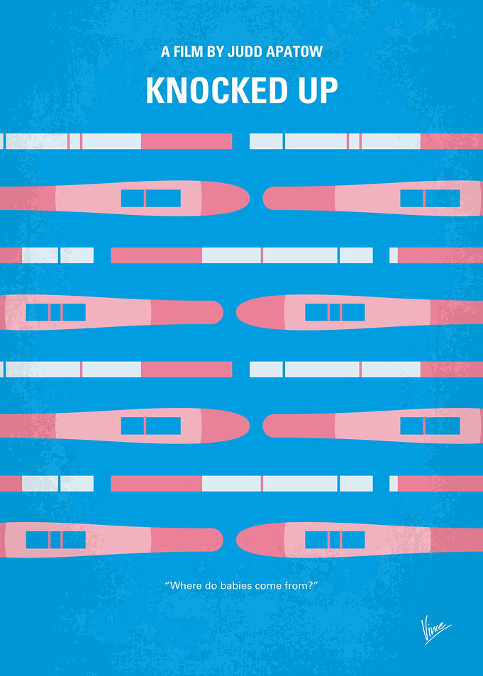 No521 My Knocked Up minimal movie poster For fun lovin ...