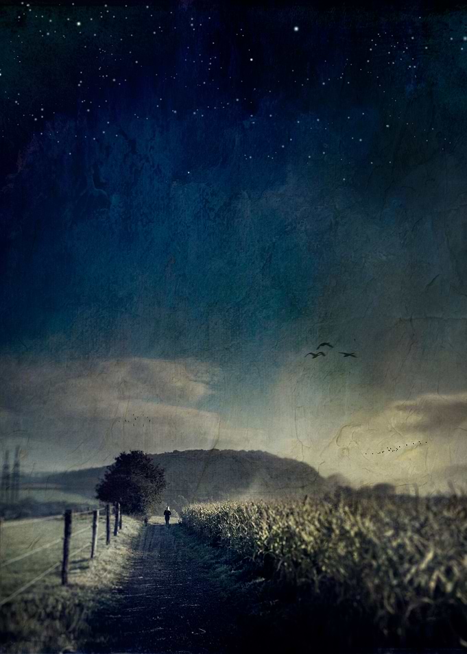 Surreal rural landscape