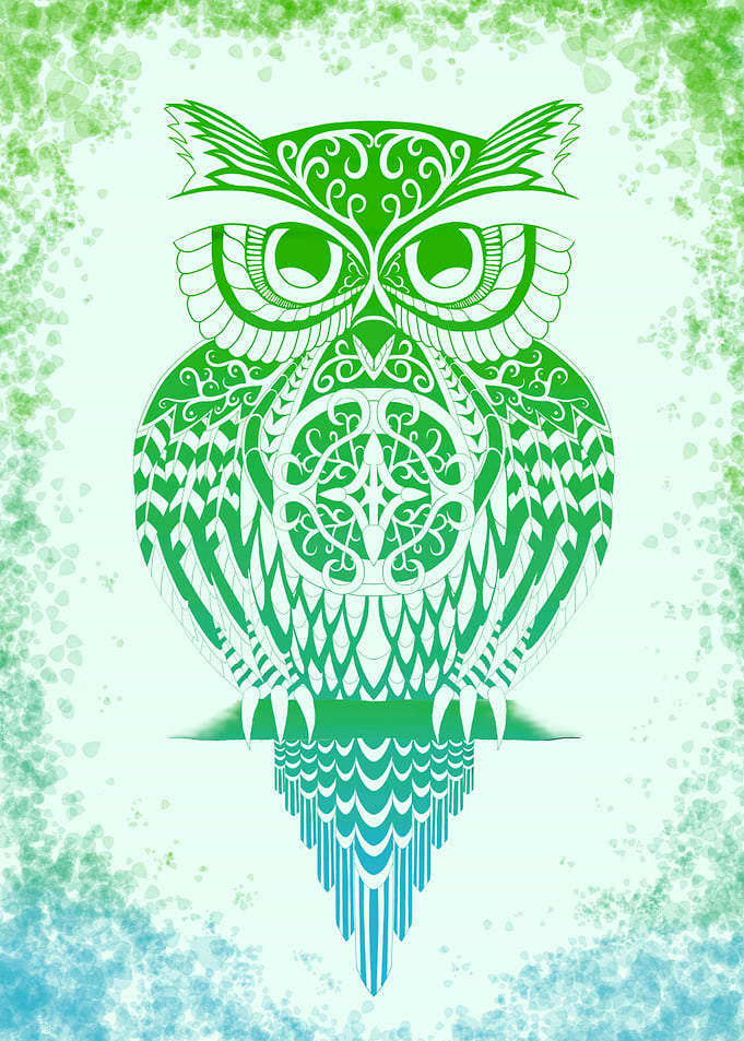 An Owl in Green