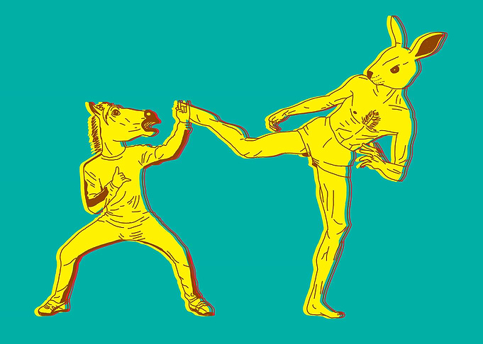 Horse-Dude Versus Kick-Bunny