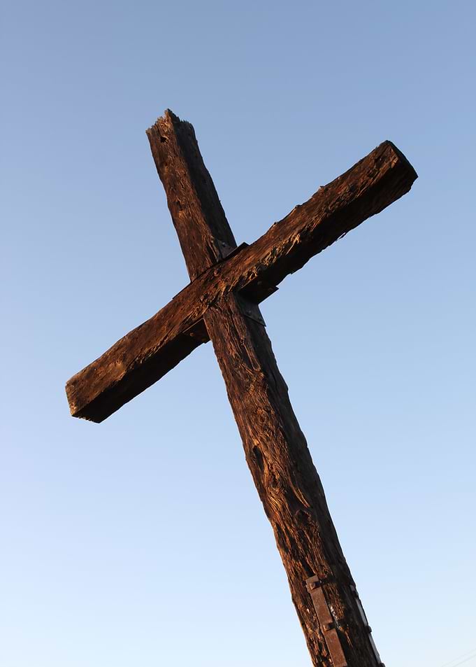 Ventura Cross Closeup of the cross up on the hill in Ve ...
