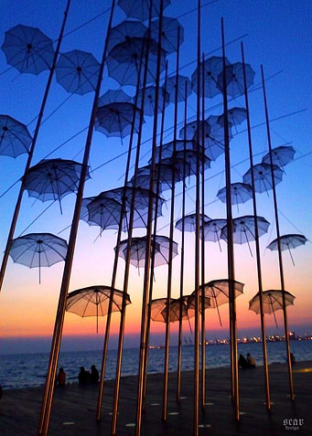 Floating Umbrellas