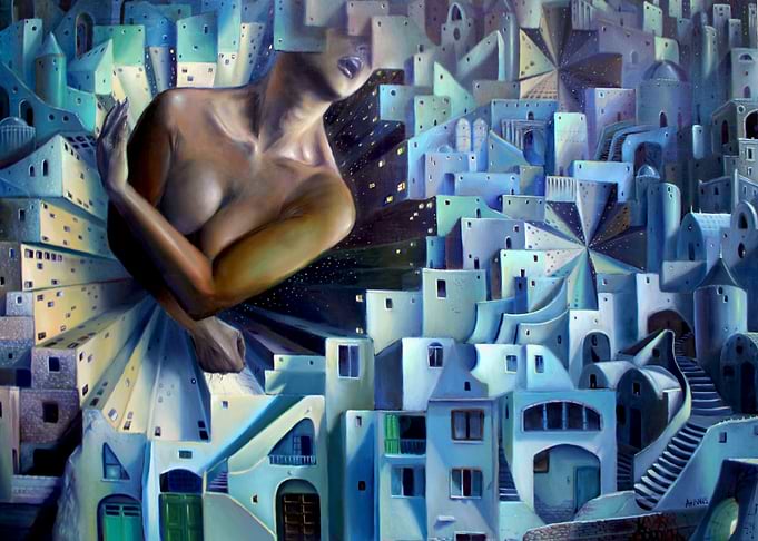 AFAN Alessandro Fantini The Nights of Alcandia Oil on c ...