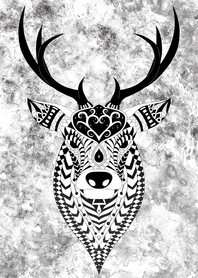 A stag in black