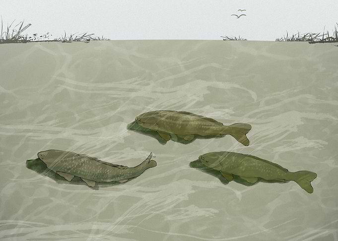 Carpe, illustrazione digitale.