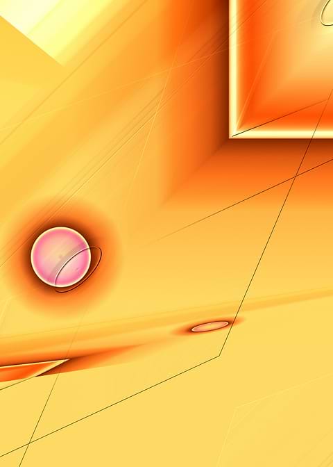 geometric abstract orange no. 1