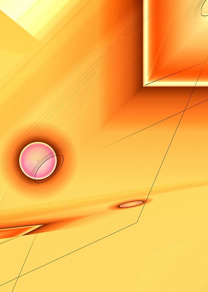 geometric abstract orange no. 1