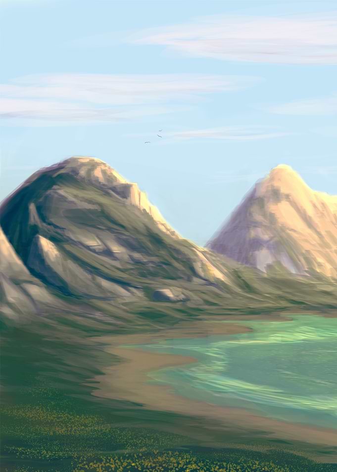 Morning light in the mountains