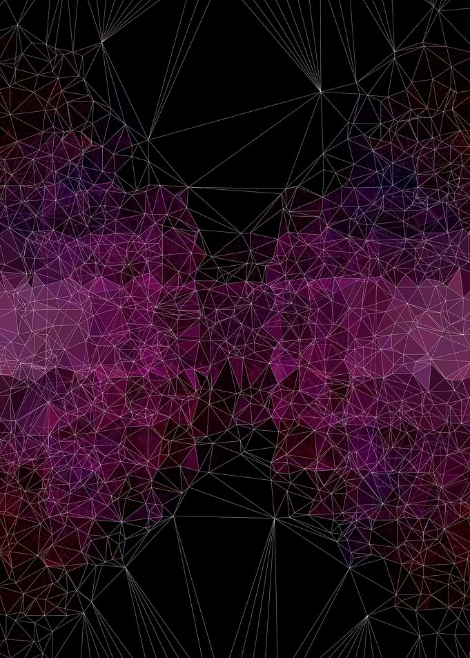 Geometric polygons purple