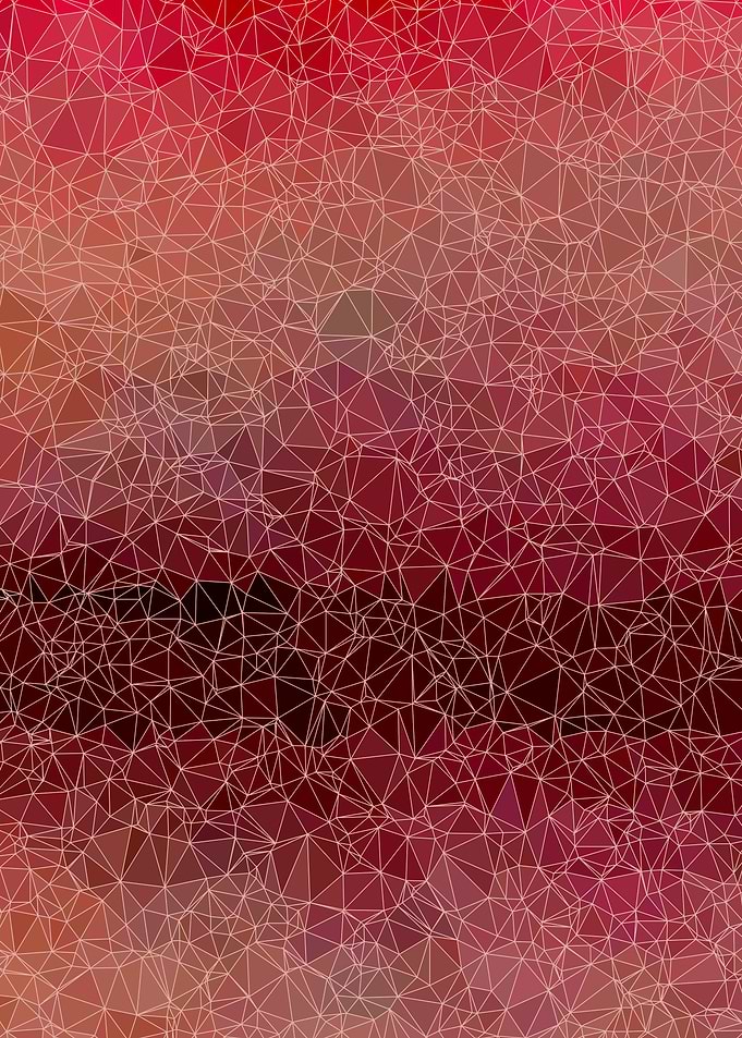 Geometric polygons red