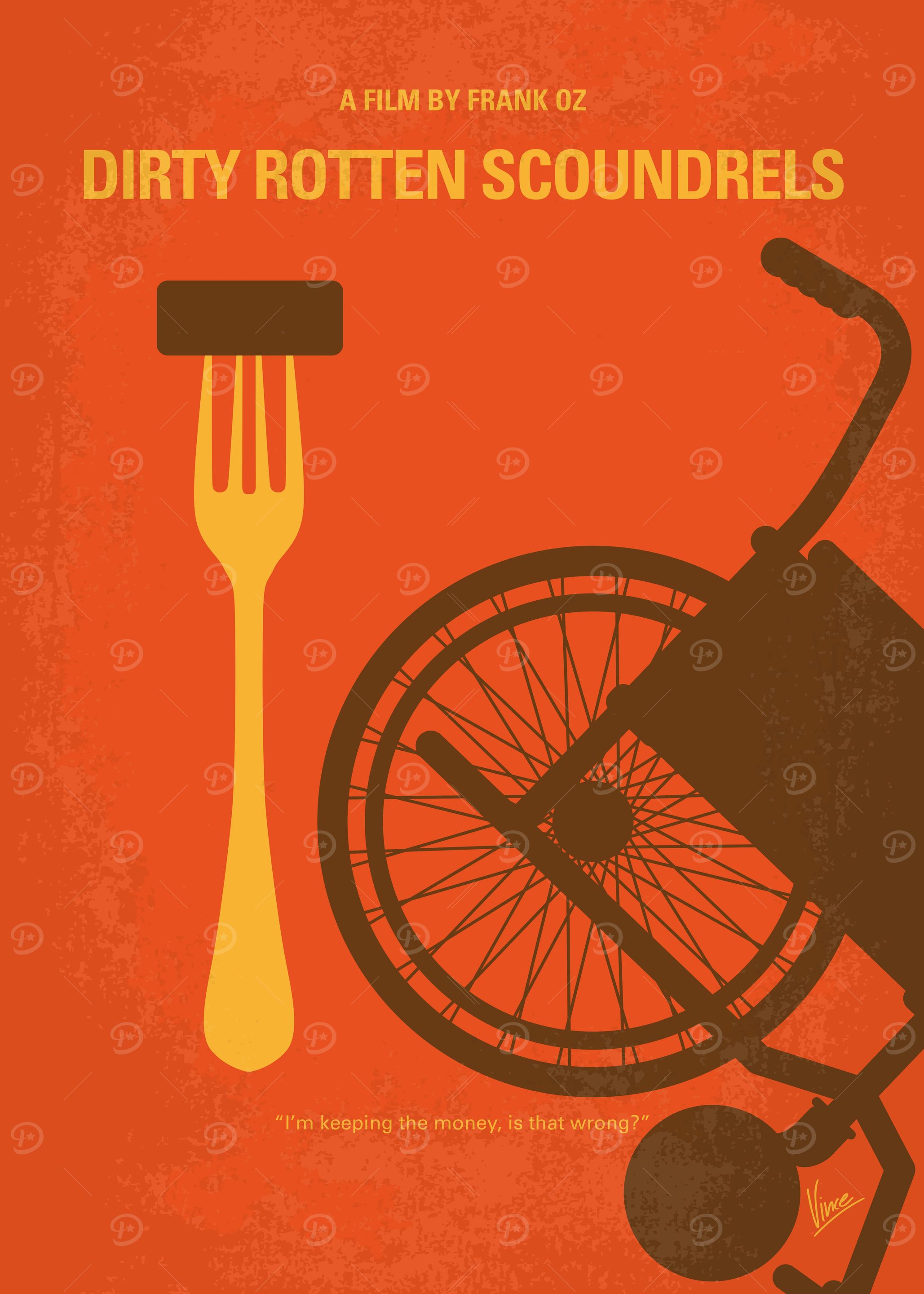 No536 My Dirty Rotten Scoundrels minimal movie poster ...