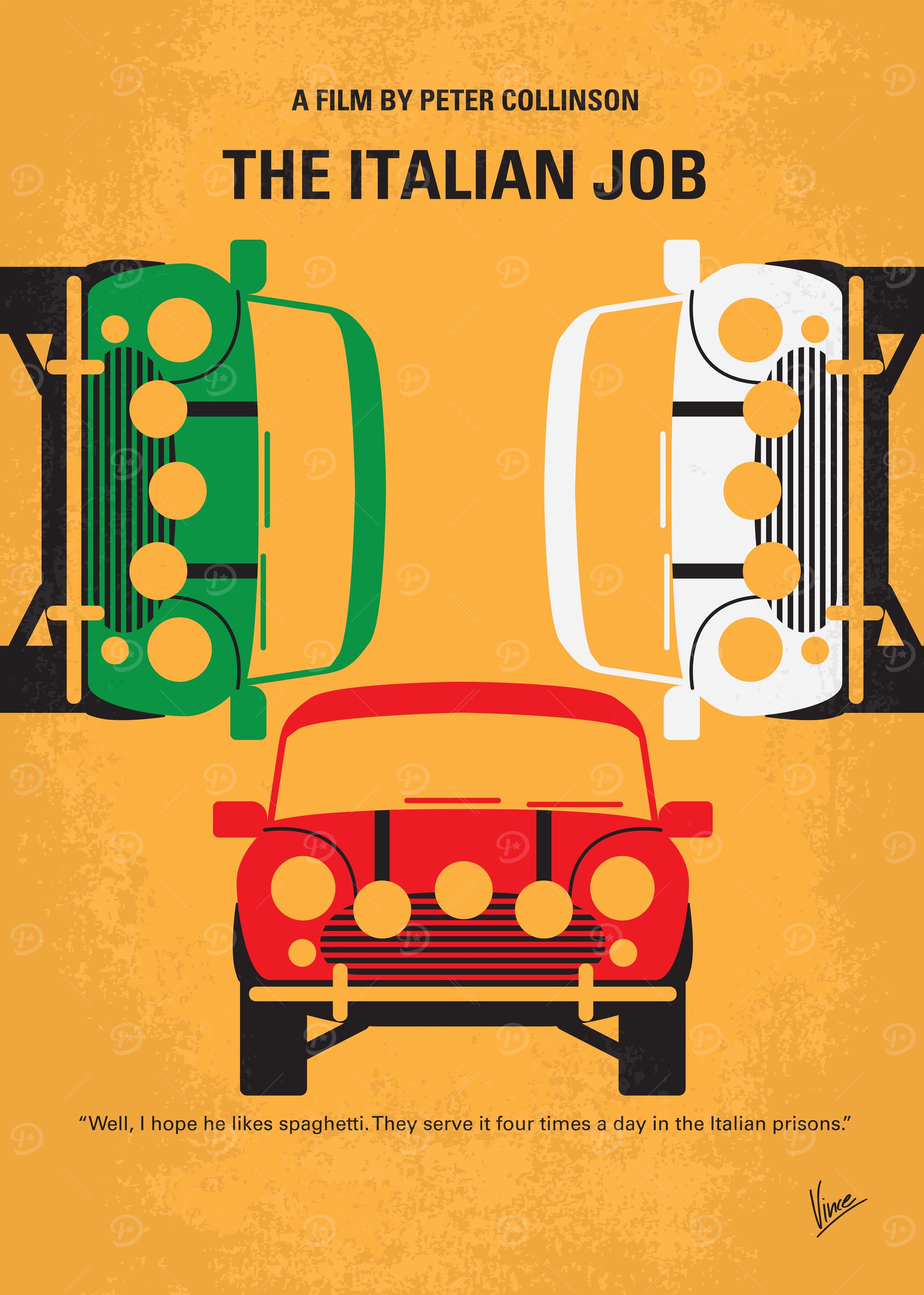 No279 My The Italian Job minimal movie poster After be ...