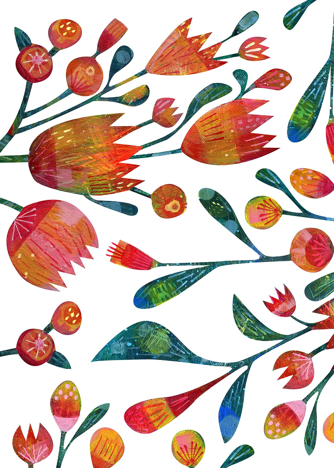 Buds and Flowers Painting