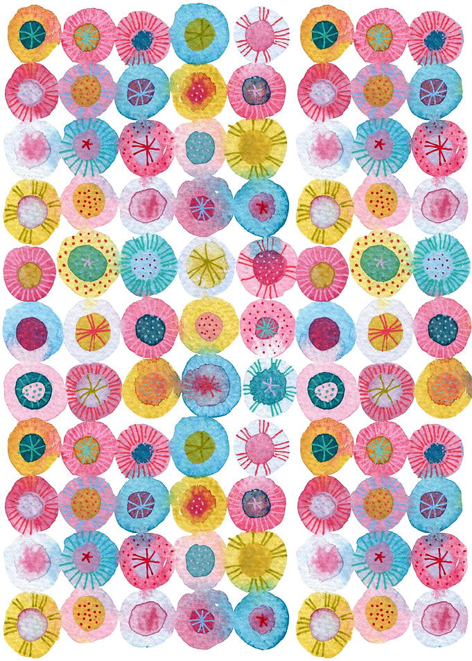 Fiesta Watercolor Abstract