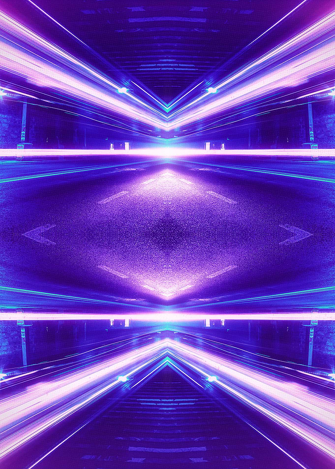 Super colorful abstract geometric long time exposure ph ...