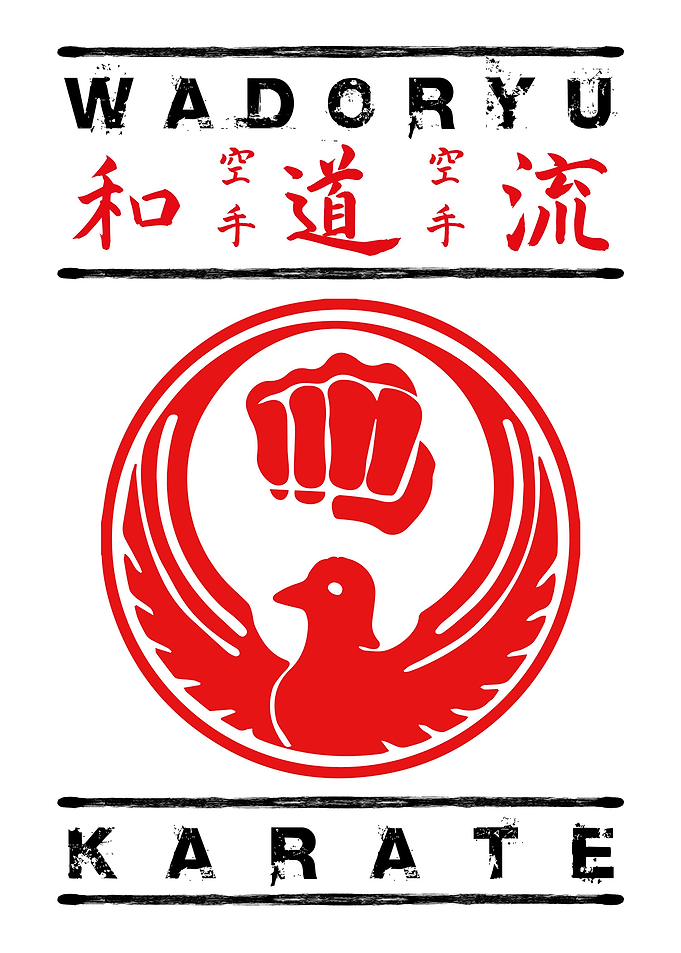 The Wadoryu symbol with text and kanji