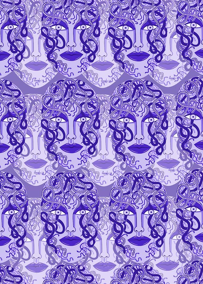 original paint on canvas mix digital technique