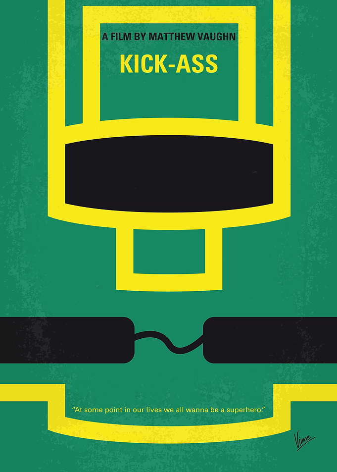 No544 My Kick-Ass minimal movie poster Dave Lizewski i ...