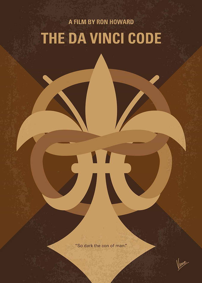 No548 My Da Vinci Code minimal movie poster A murder i ...