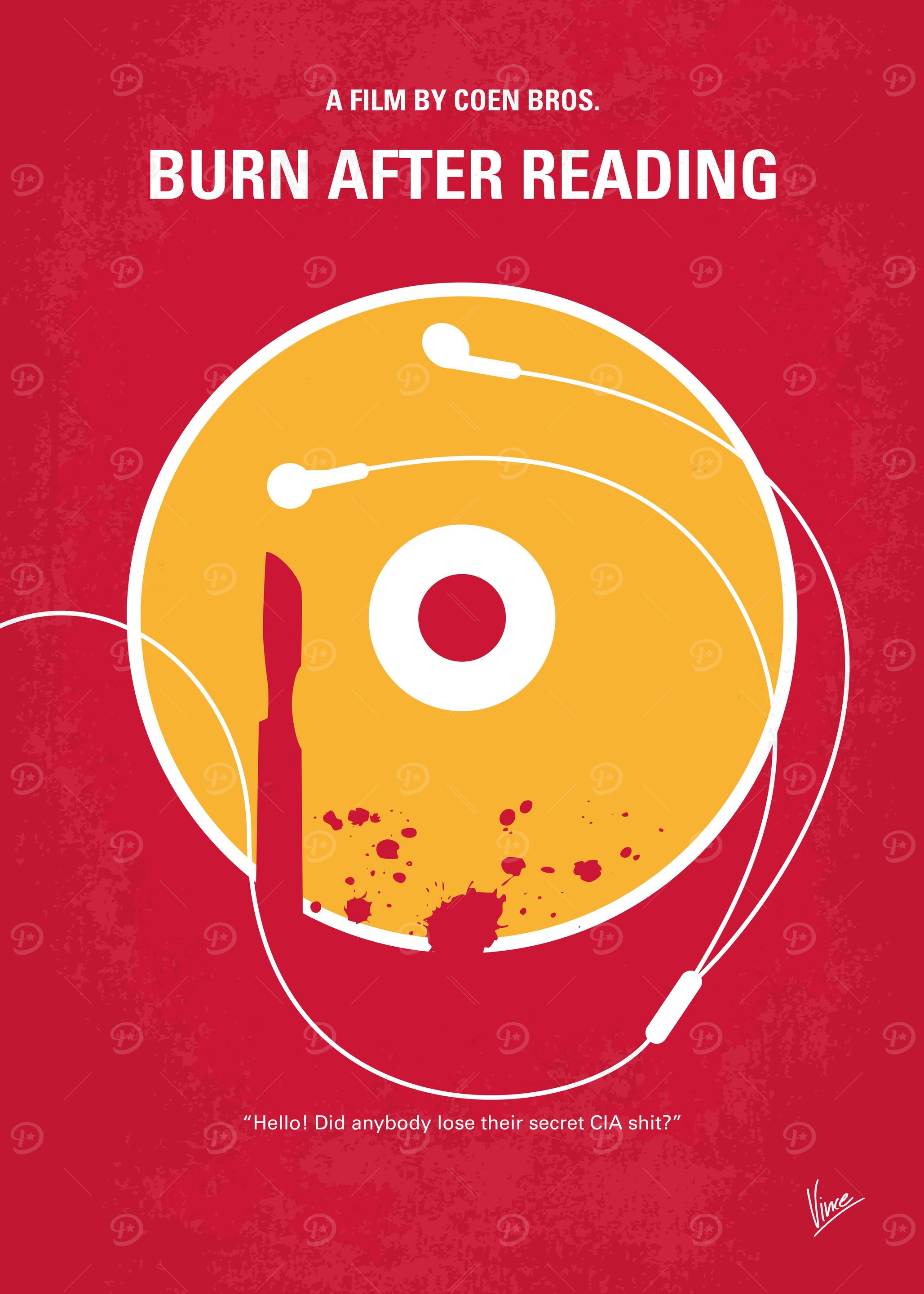 No547 My Burn After Reading minimal movie poster A dis ...