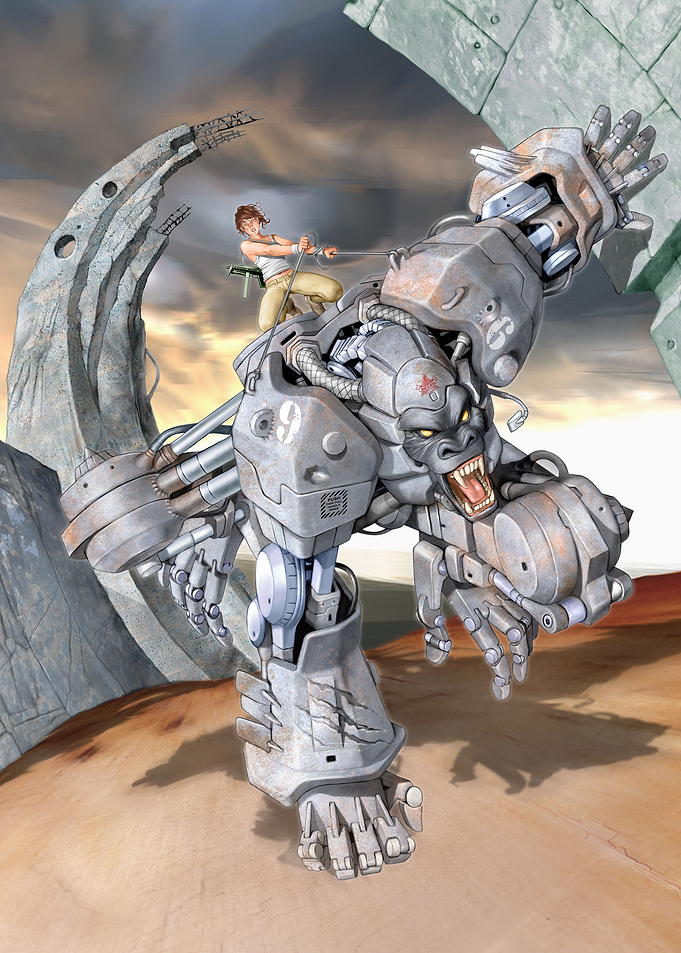 Cibernetic Gorilla running