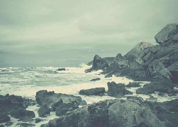 'Blue Rock Beach' A moody, natural and rocky beach.