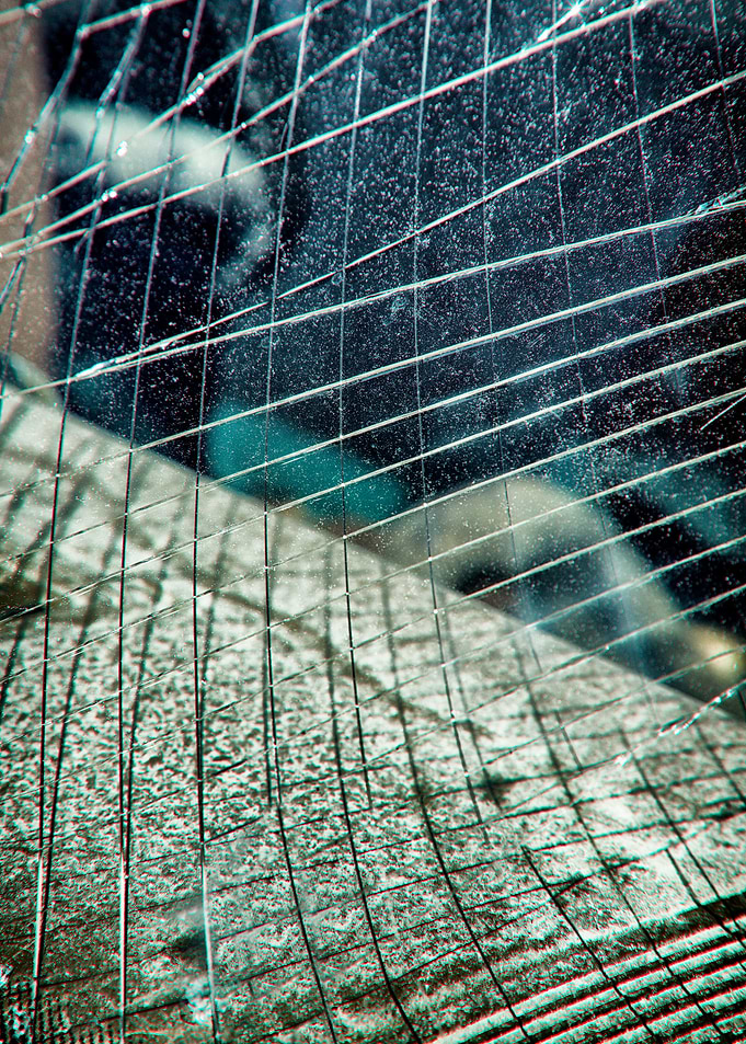 crazed old window