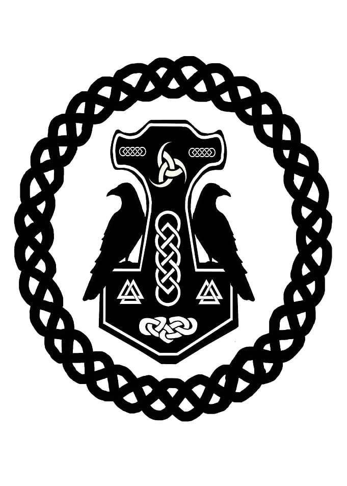 Thor's Hammer in Celtic Knot