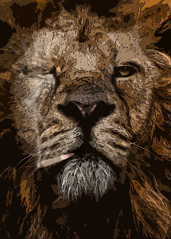 Smoking joint Lion