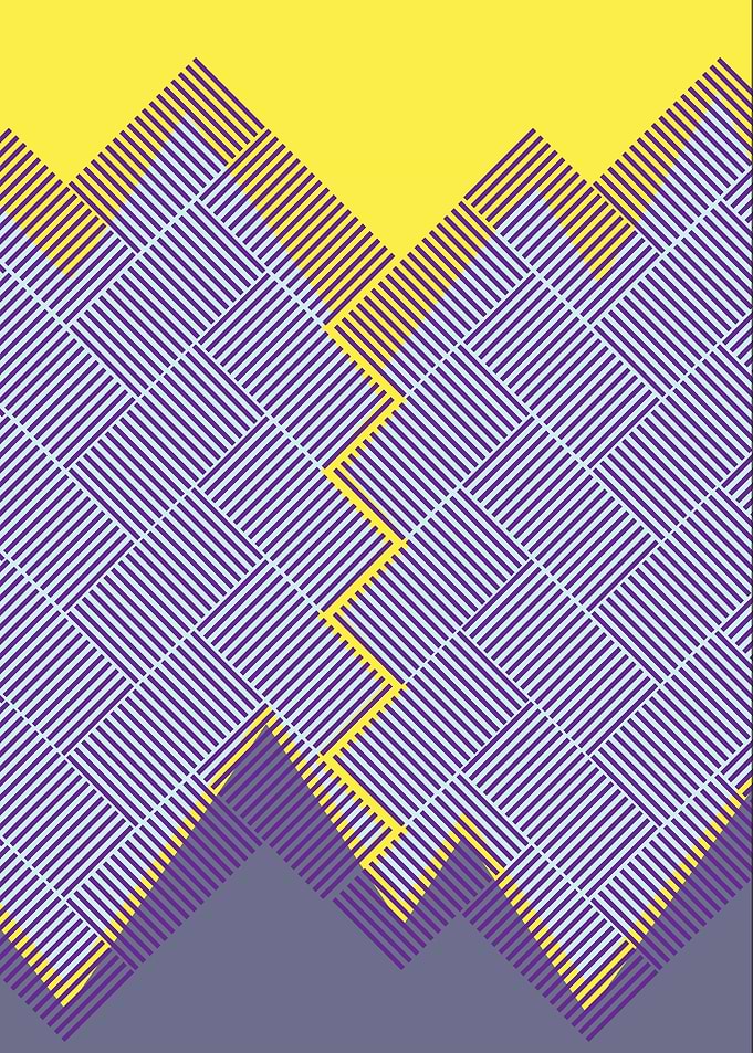 Op Art Storm in the Mountains