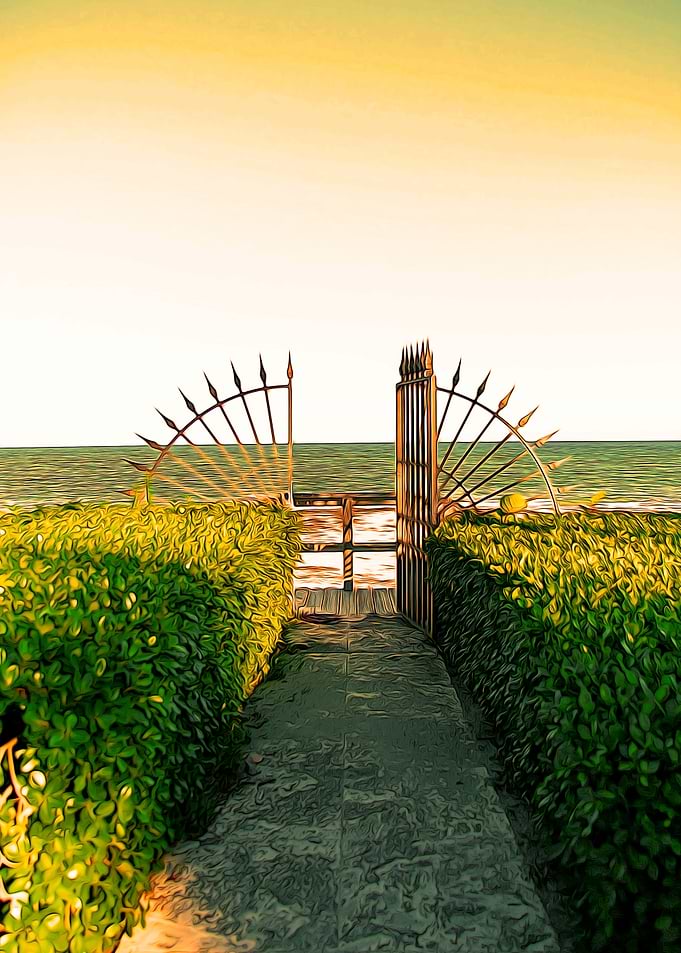 Path leading to waves