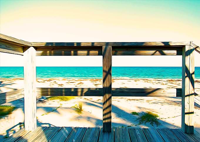 Barrier to the beach