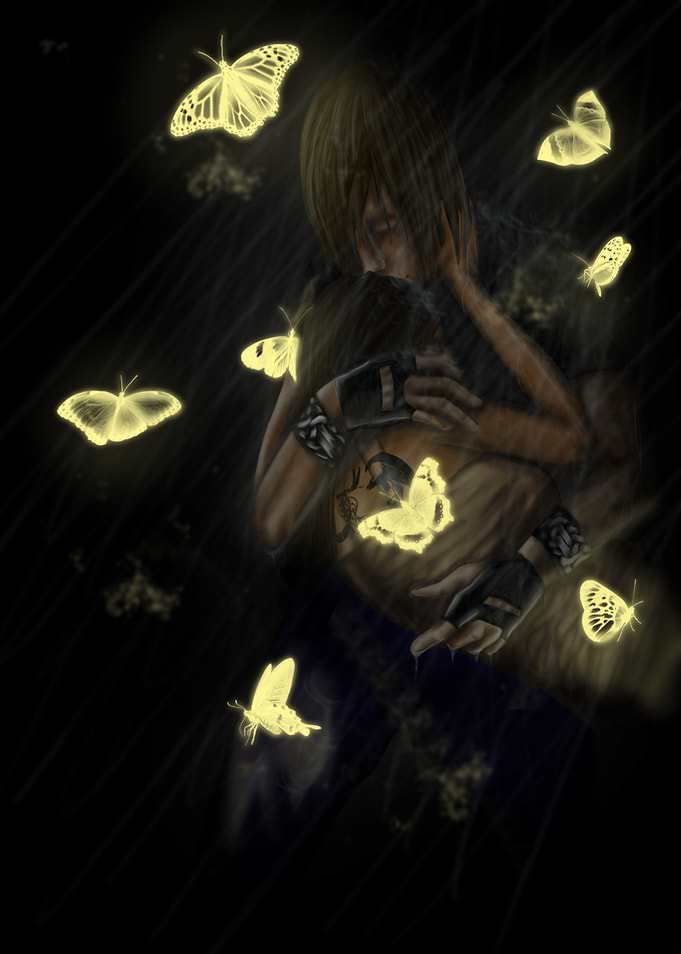 Two original characters from my Naberia series holding ...