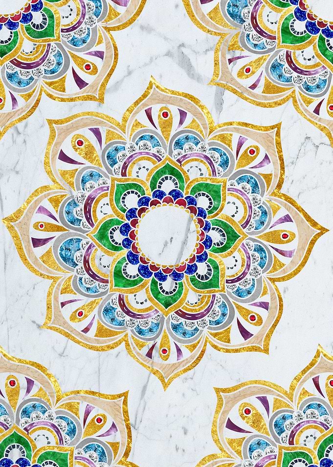 Mandala VII- Gold & Gemstones