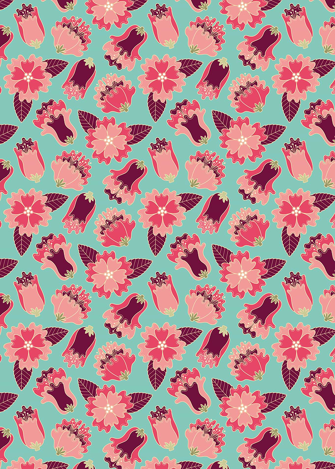 flat flowers - pattern