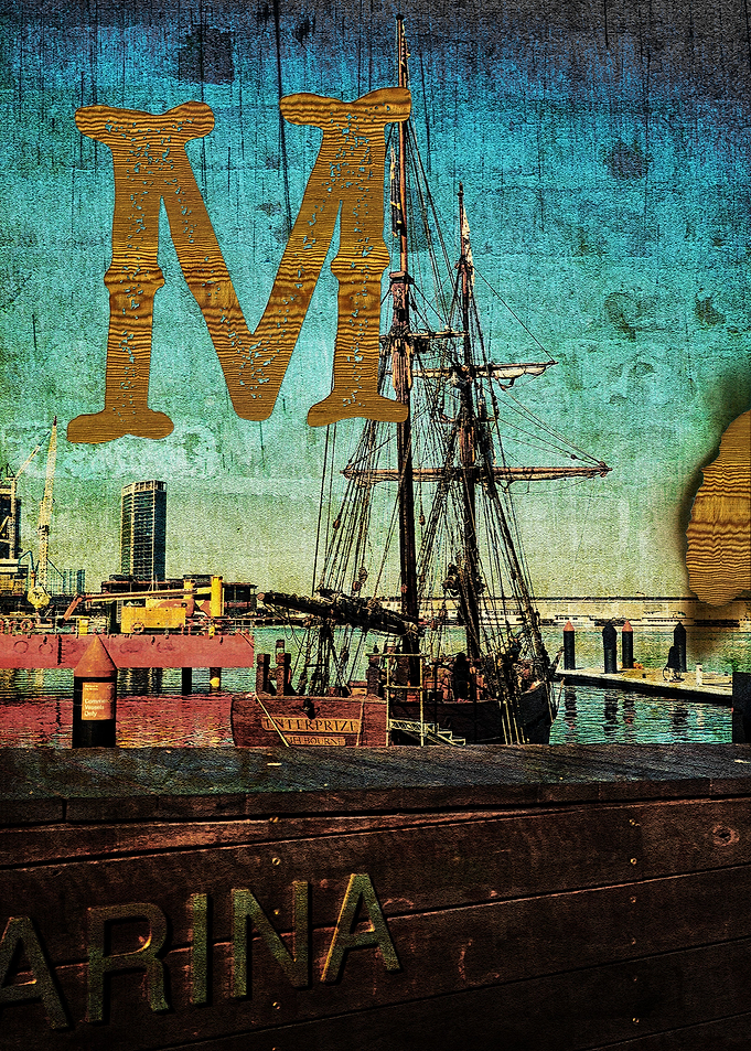 Grungy Melbourne Australia Alphabet Series - Letter 'M' ...