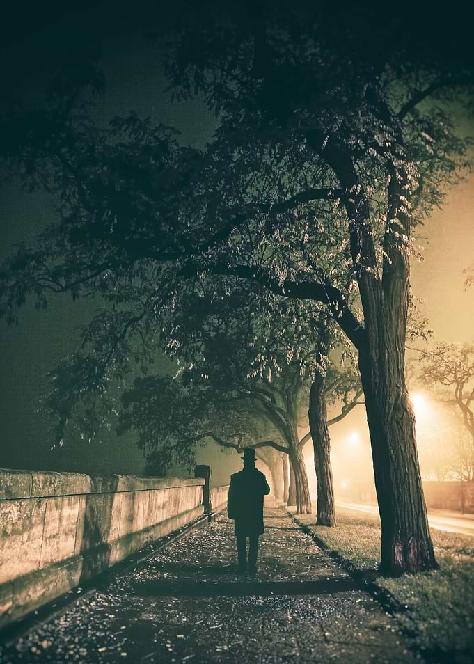 Walk at night This photo was used for a few books cov ...