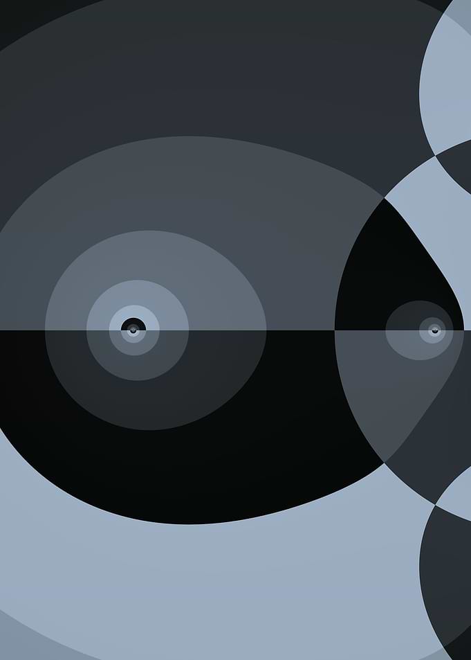 Black and gray geometric design