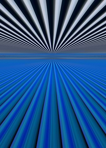 Black, white, and blue horizon abstract