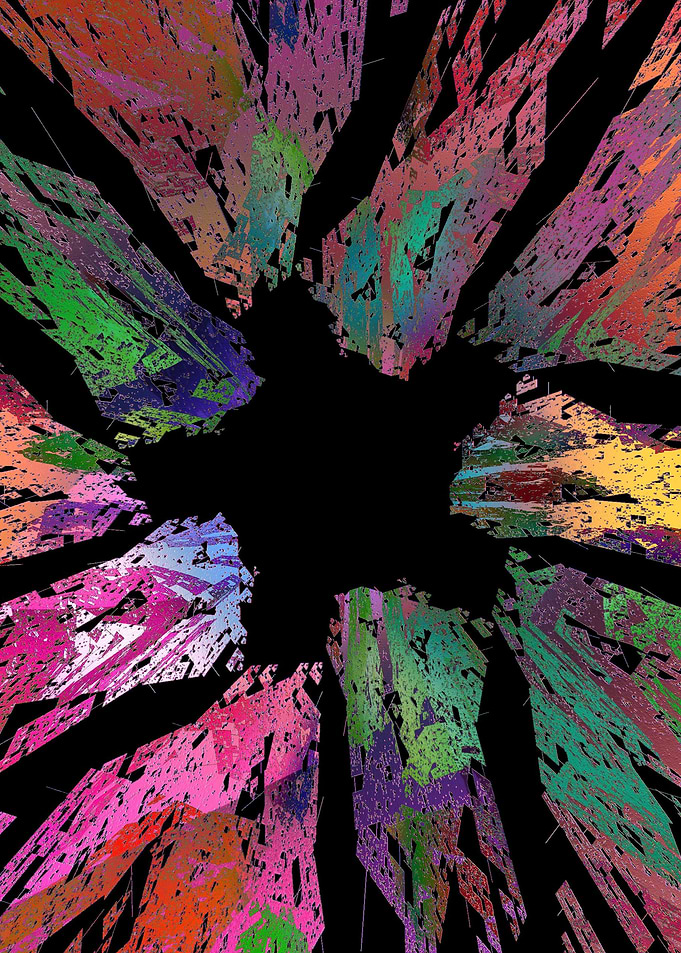 Multicolor star abstract design