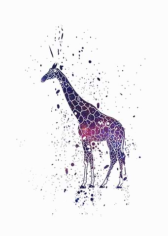 Giraffe Galaxy Splatter