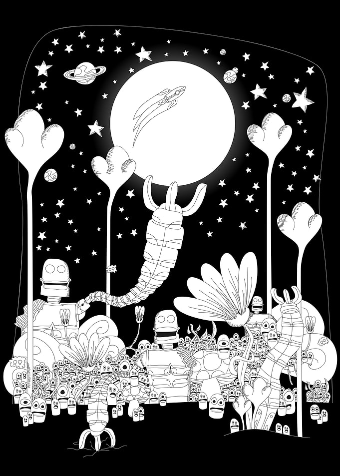 Space adventure with robot