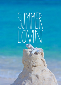 Summer Lovin White Sandcastle Coral Turquoise Sea - A s ...