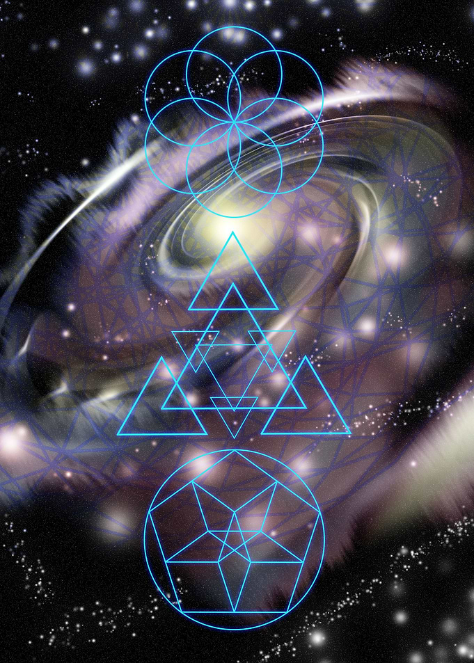 Study in sacred geometry. Three different sacred patte ...